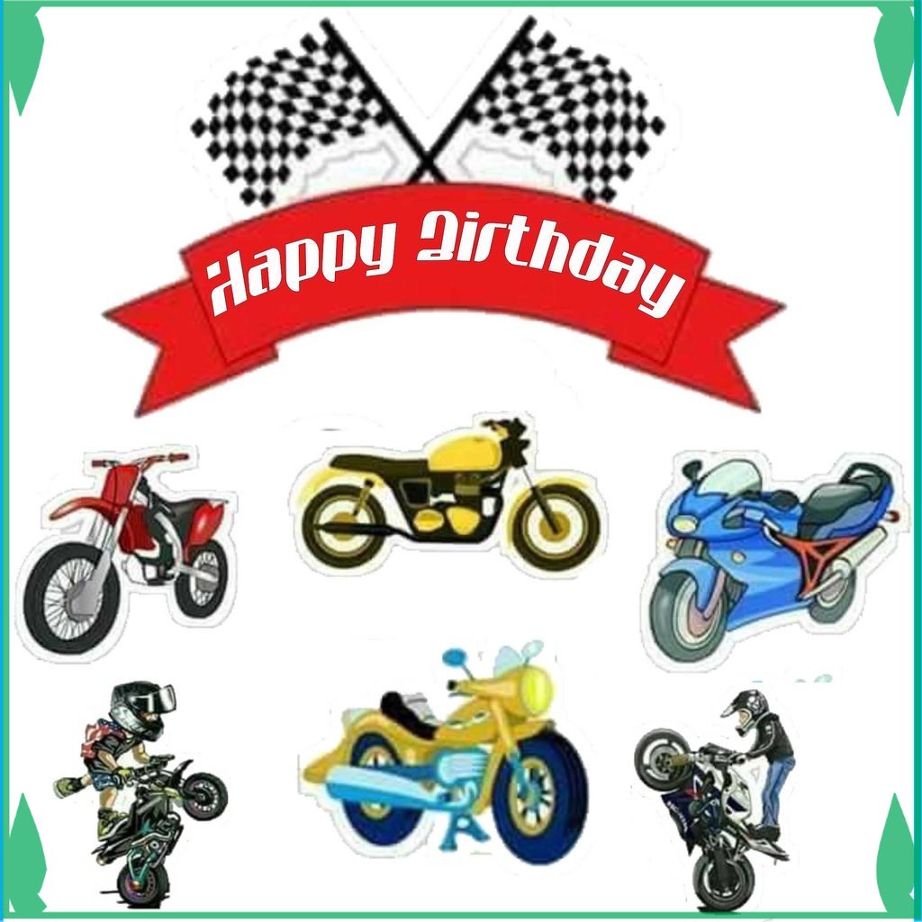 

TOPER KUE TOPPER CAKE ULANG TAHUN / HIASAN KUE MOTORCROSS FADHILSOUVENIR
