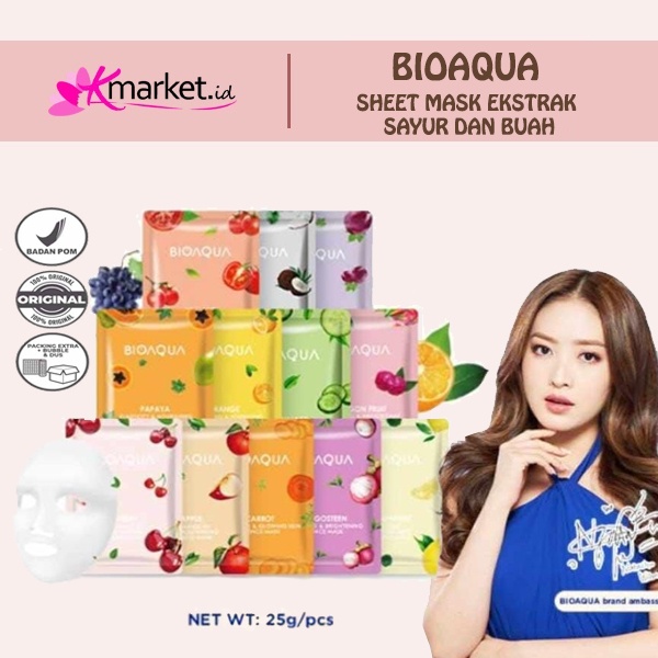 BIOAQUA VEGETABLE AND FRUIT ESSENCE MASK PLANT BASE SHEET MASK