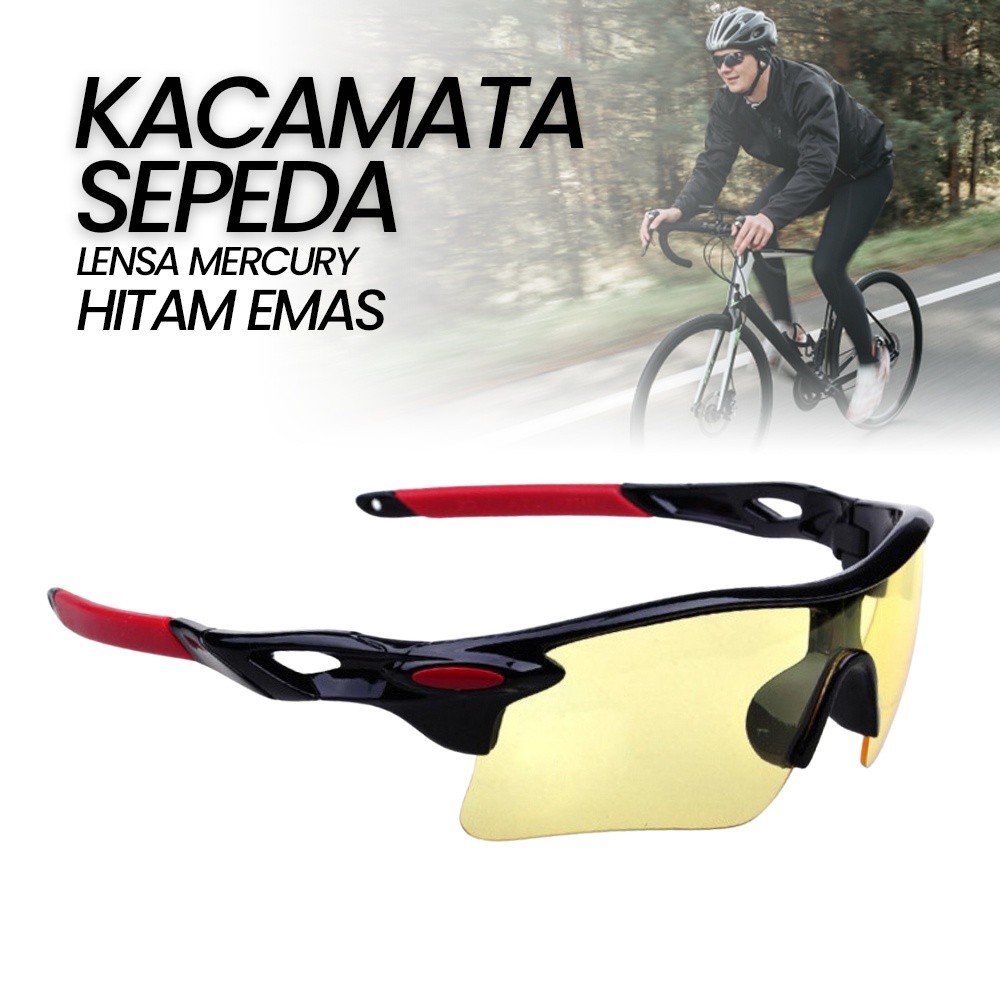 Kacamata Sepeda Lensa OMSE1EBG Mercury - 009181 - Black Gold