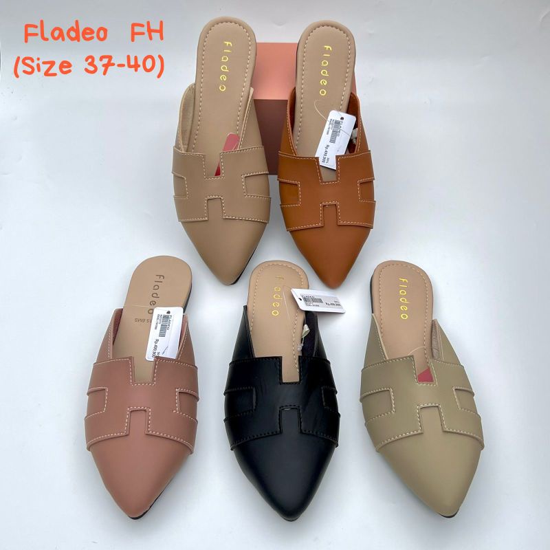 FLAT SHOES FLADEO MERK MATAHARI | Wedges Wanita Model Selop | SENDAL FLAT MURAH | Best Seller | READ