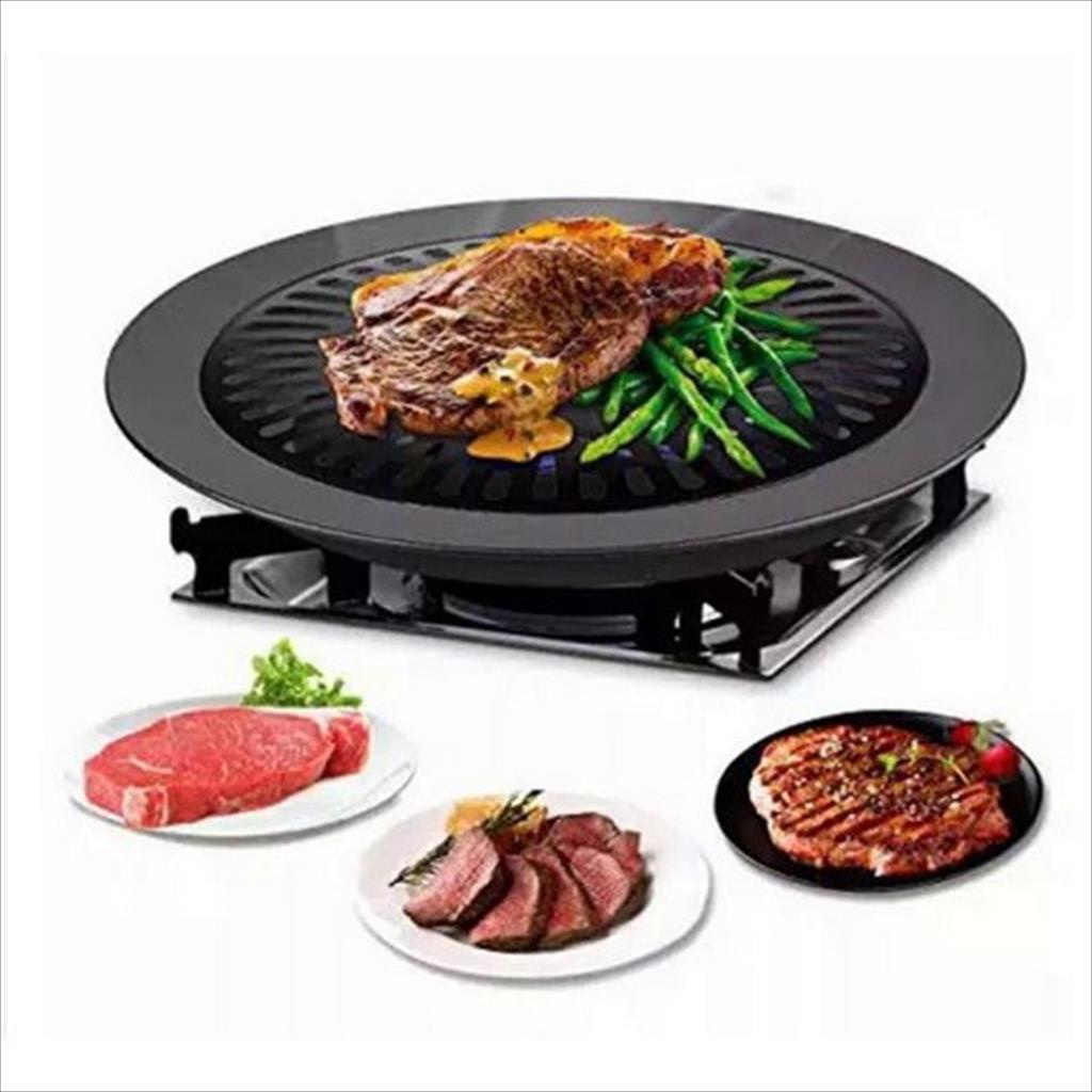 OTS 968. Grillplate Panggangan Bulat Ultra Grill 32cm Panggangan Daging Korean BBQ Serbaguna Anti Lengket