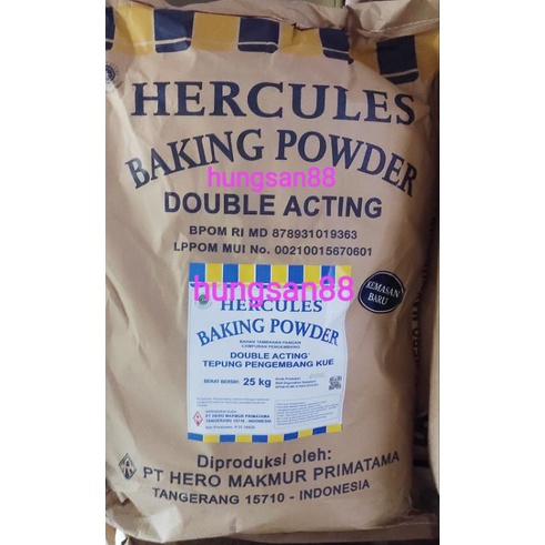 

Baking Powder Hercules 25kg (jaminan produk Asli), pengembang kue, pengembang kerupuk, aneka jenis snack, dll