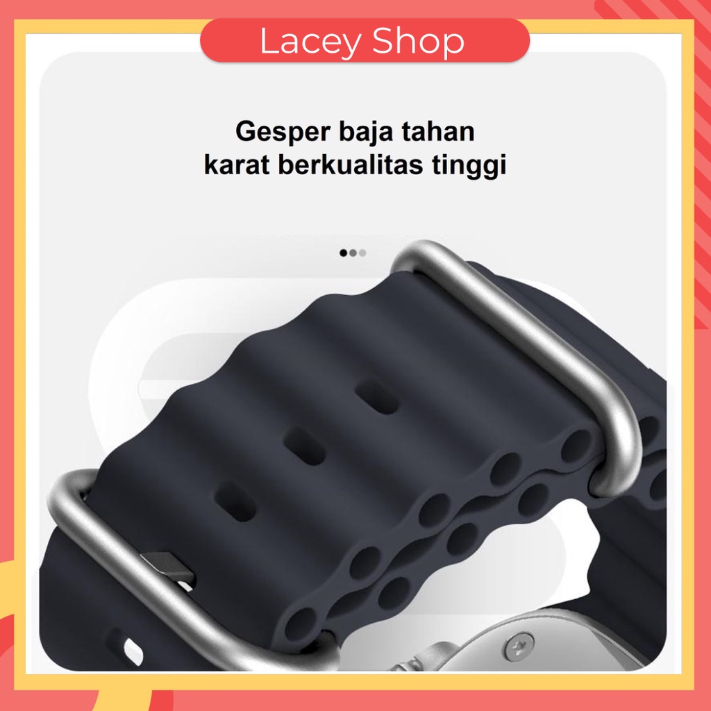 Strap Apple Watch 8/7/6/5 Tali Jam Tangan Iwatch Apple 38mm 42mm Model Ocean Series