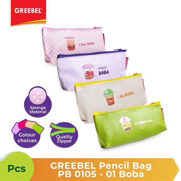 Tempat Pensil Greebel 0105-01 Boba Pencil Bag Bahan Canvas Poly