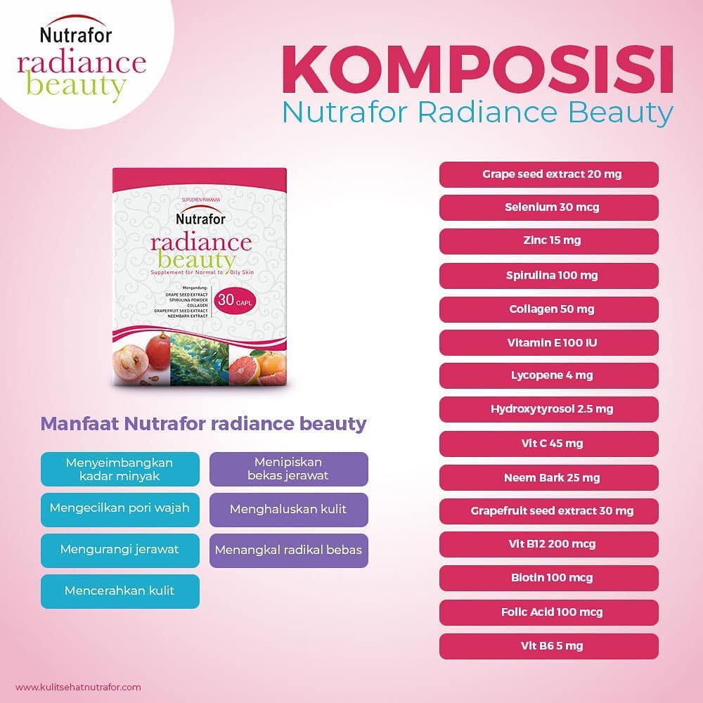 Nutrafor Radiance Beauty Supplement For Normal To Oily Skin