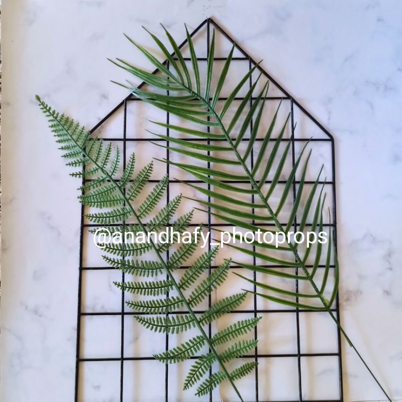 Daun palem daun pakis artificial tanaman artifisial palm hiasan monstera plastik dekorasi aesthetic