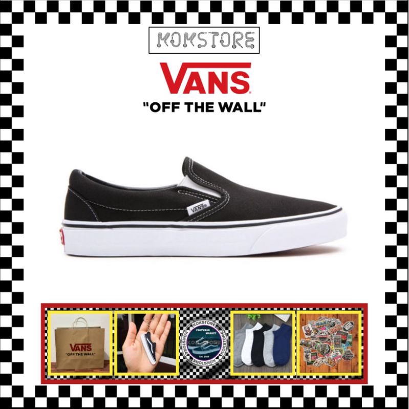 Vans Slip On Classic Black White BNIB | Vans Slip On Black White Original