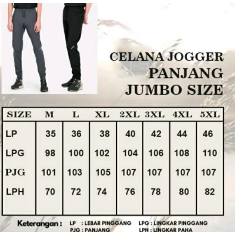 IMPORT Celana JOGGER Pant Pria OVERSIZE Size M-5XL Celana PDL Cargo MK-507 Hitam JUMBO Celana Gunung Outdoor Tebal Premium Big Size