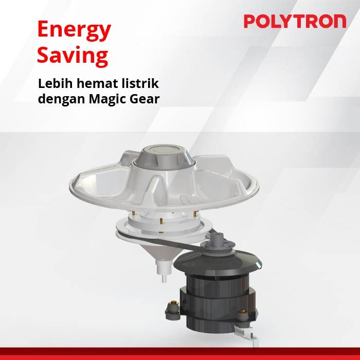 POLYTRON PWM 951 Mesin Cuci 2 tabung 9,5Kg Primadona Samba