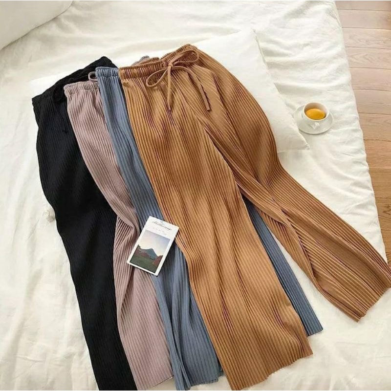 CELANA KULOT LIDI PREMIUM / CELANA KULIT PLISKET LIDI