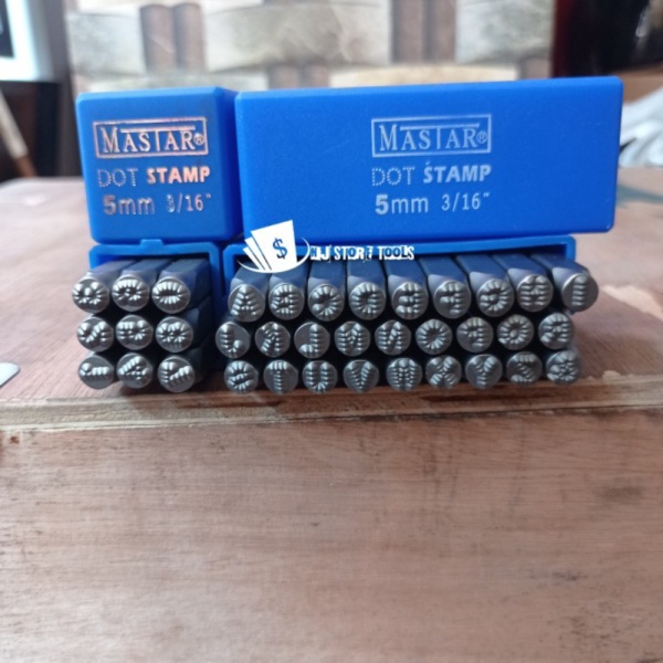 

Jual last stok Mastar huruf dan angka ketok bintik set 5mm 3/16 Dot stamp Murah
