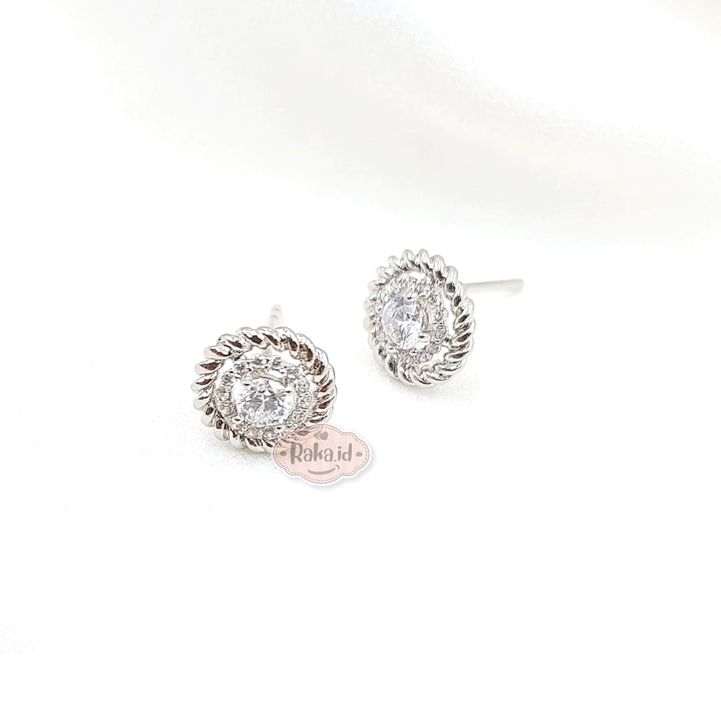 Anting Korea Anting Wanita Anti Karat Motif Mata Bulat Plintir 1195