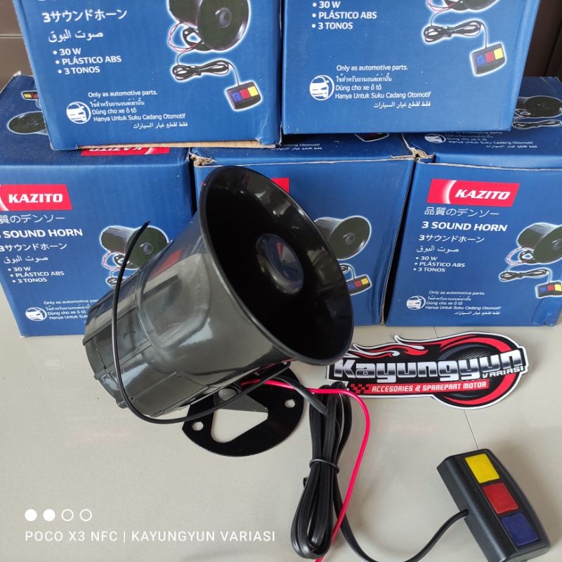 KLAKSON TOA SIRINE 3 SUARA DASENG KLAKSON PATWAL POLISI TOURING MOTOR BISA DIPAKAI UNTUK KLAKSON MOT