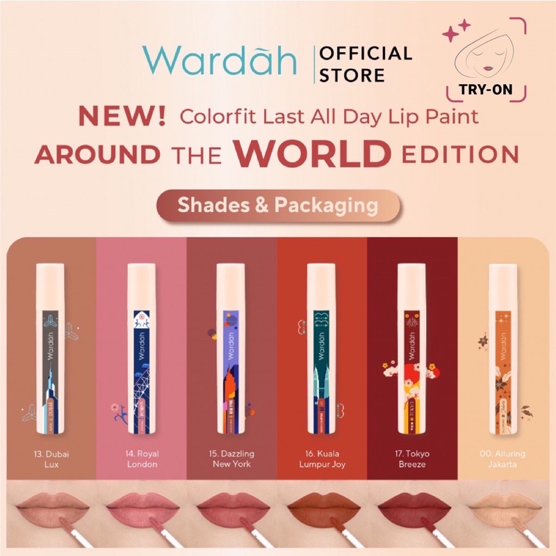WARDAH Colorfit Lip Paint Around The World Lip Cream