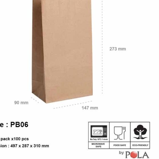 

paper bag murah / kantong kertas murah pb06- 100pcs - Coklat