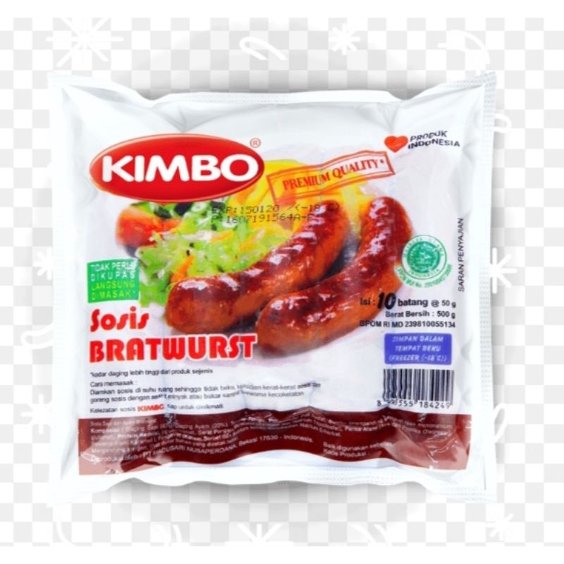 

kimbo sosis bratwurst 500gram isi 10