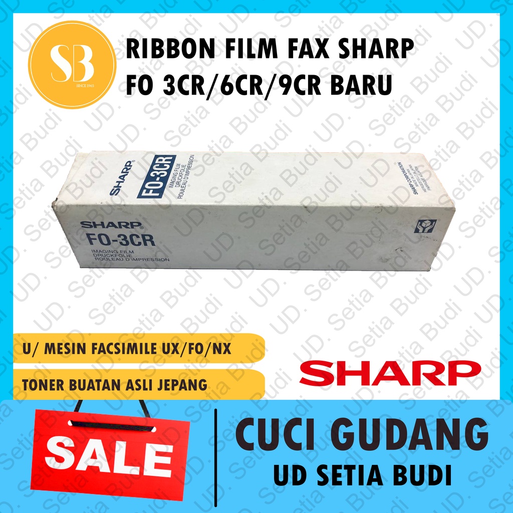 Ribbon Film Fax Sharp FO-3CR 6CR 9CR Facsimile Asli Jepang