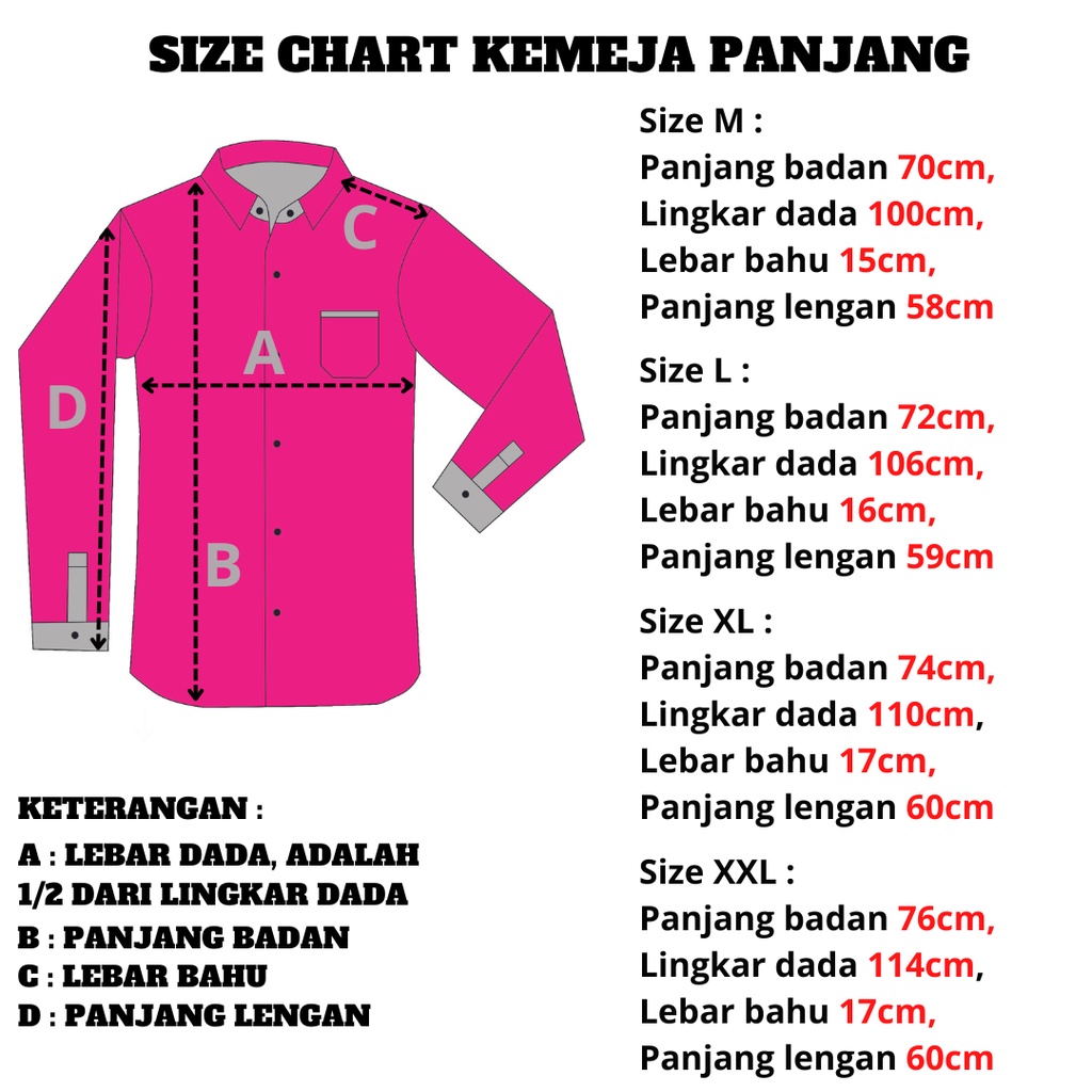 Kemeja Polos Lengan Panjang Pria Size M L XL XXL Original Icon Market Bandung / Pakaian Semi Formal