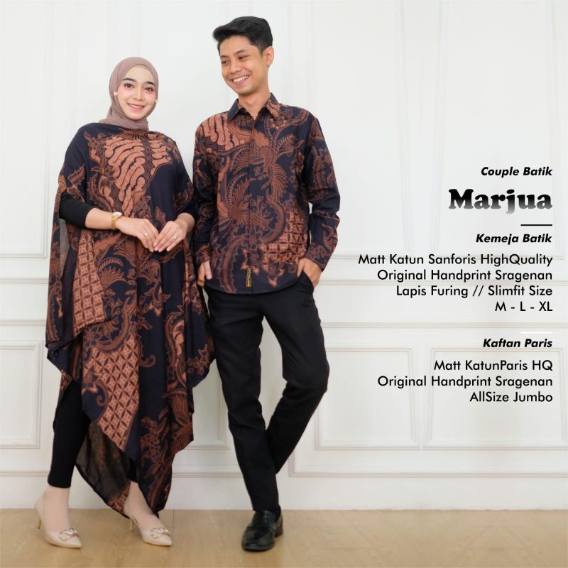 baju couple batik sarimbit kaftan dress