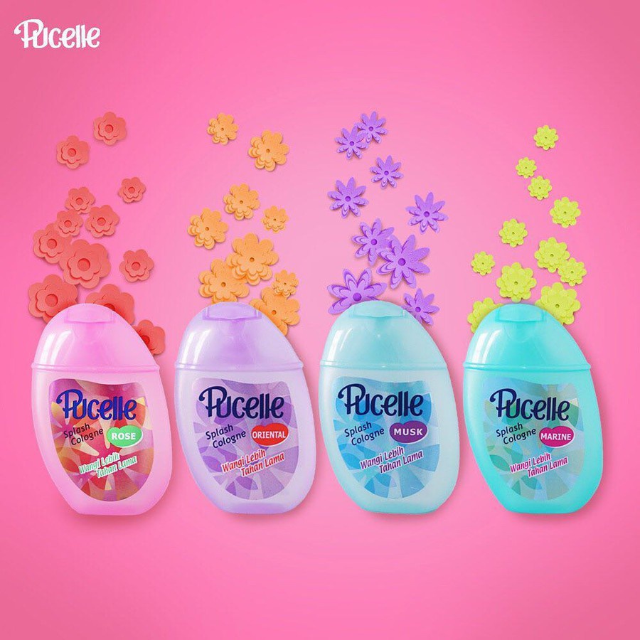 Ningrum - Pucelle Splash Cologne 175 ml | Parfume Wewangian Pucelle Musk Rose Marine Oriental | Parfum Awet Tahan Lama 100% Original BPOM - 9510
