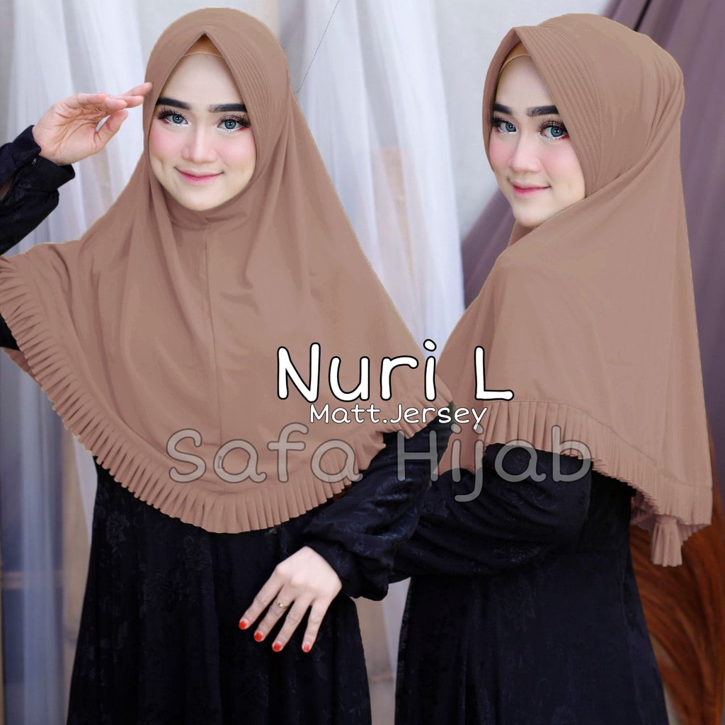 Jilbab Bergo Jersey Premium HIjab Instan Nuri L Termurah Safa Hijab