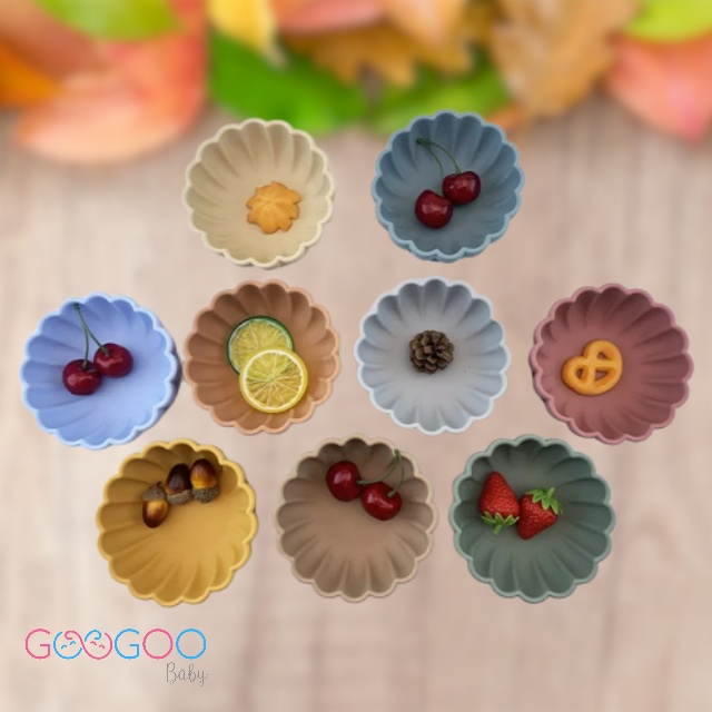 GOOGOO Baby Silicone Pumpkin Bowl with Suction / Food Grade Mangkok Makan Bunga Bayi