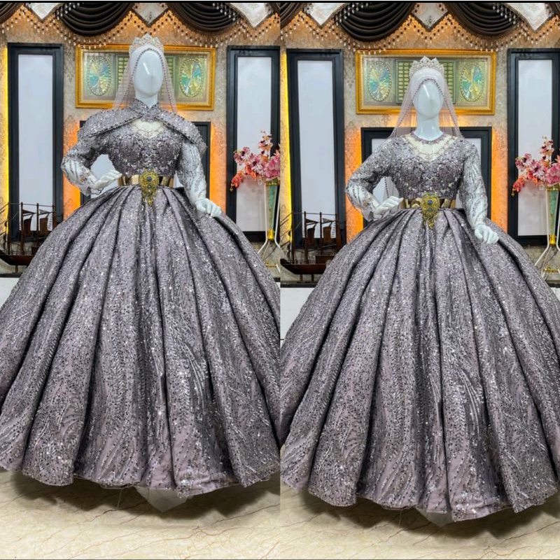 GAUN PENGANTIN BARBIE MEWAH BEREKOR//GAUN WEDDING MUSLIM TERKINI