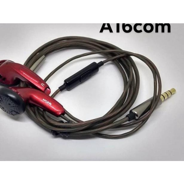 EARBUD MX500 SENNHEISER DIY PLUS MIC ,BASS MANTAP - Hitam