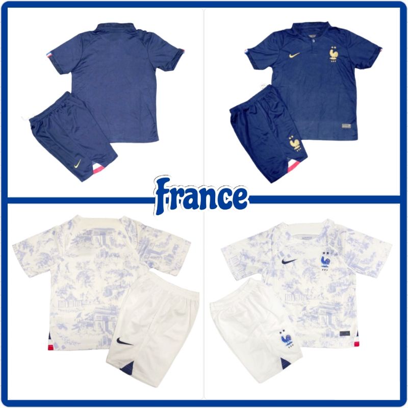 Setelan Import Junior France / Kaos Bola Piala Dunia Prancis Anak / Jersey World Cup / Pakaian Olahraga Anak / Setelan Anak Piala Dunia / Setelan Anak Prancis / Sport Collection Jakarta