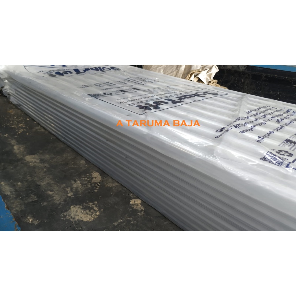 Solartuff Clear Bening, Kirim Kurir Shopee, Panjang 2.4 mtr Greca dan Roma, Panjang 2.5 mtr Trimdek,