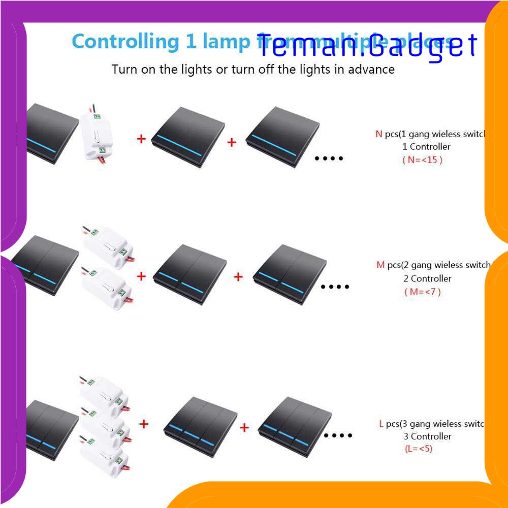 TG-LMP SMATRUL Saklar Lampu Wireless Switch RF 433Mhz - WHK01