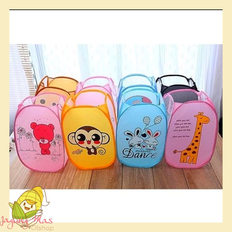 Keranjang baju kotor lipat motif laundry bag keranjang laundry
