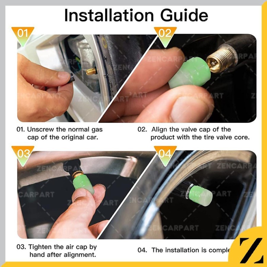 ADN.in VALVE CAPS TUTUP PENTIL BAN MOBIL MOTOR GLOW IN THE DARK LUMINOUS 1 PC