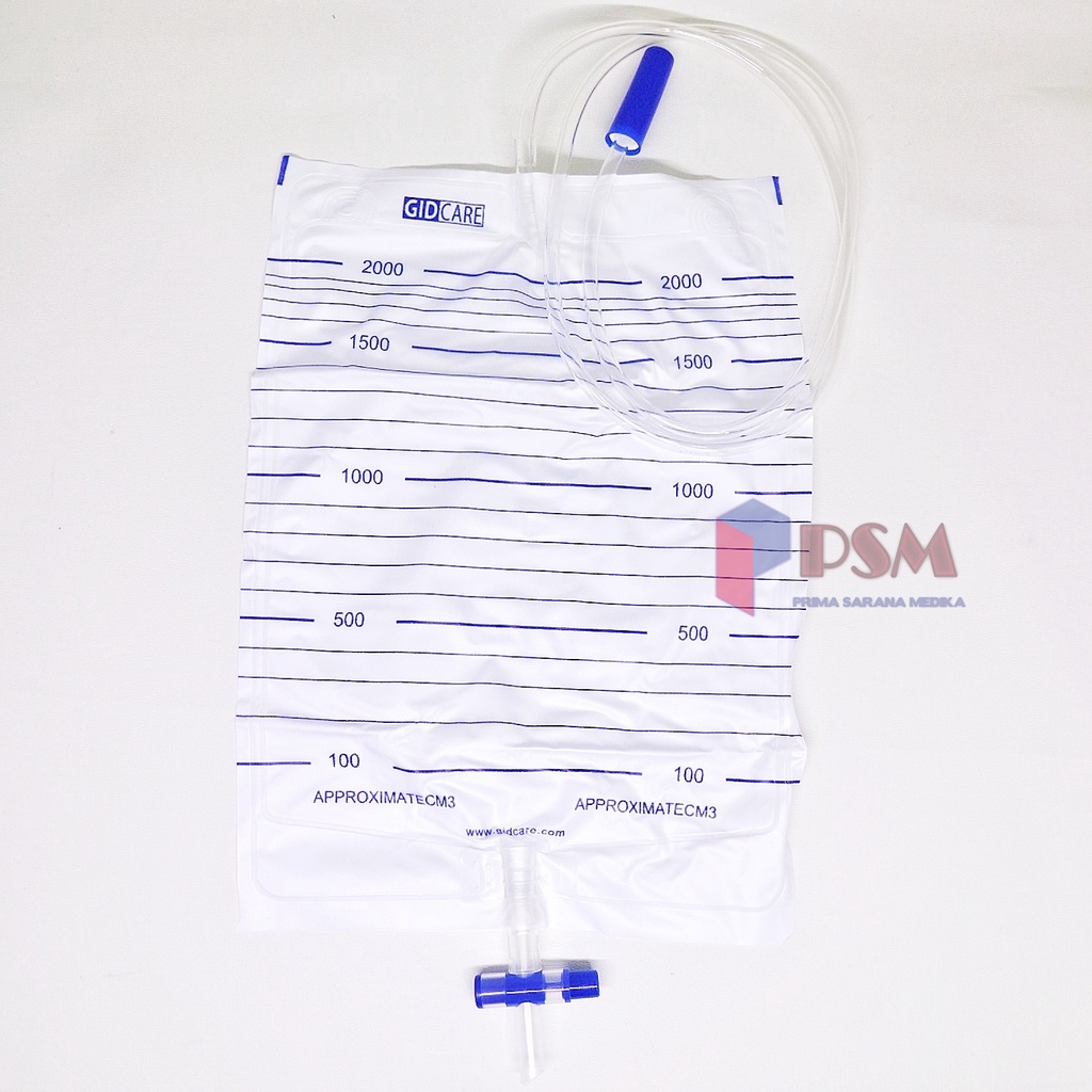 Urine Bag Steril T-Valve 2 Liter Cosmomed / Kantung kencing urin Gea