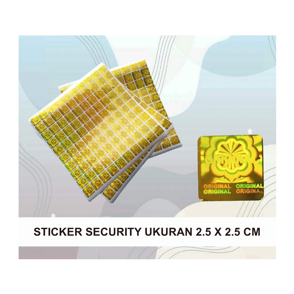 

STICKER SECURITY UKURAN 2,5 X 2,5