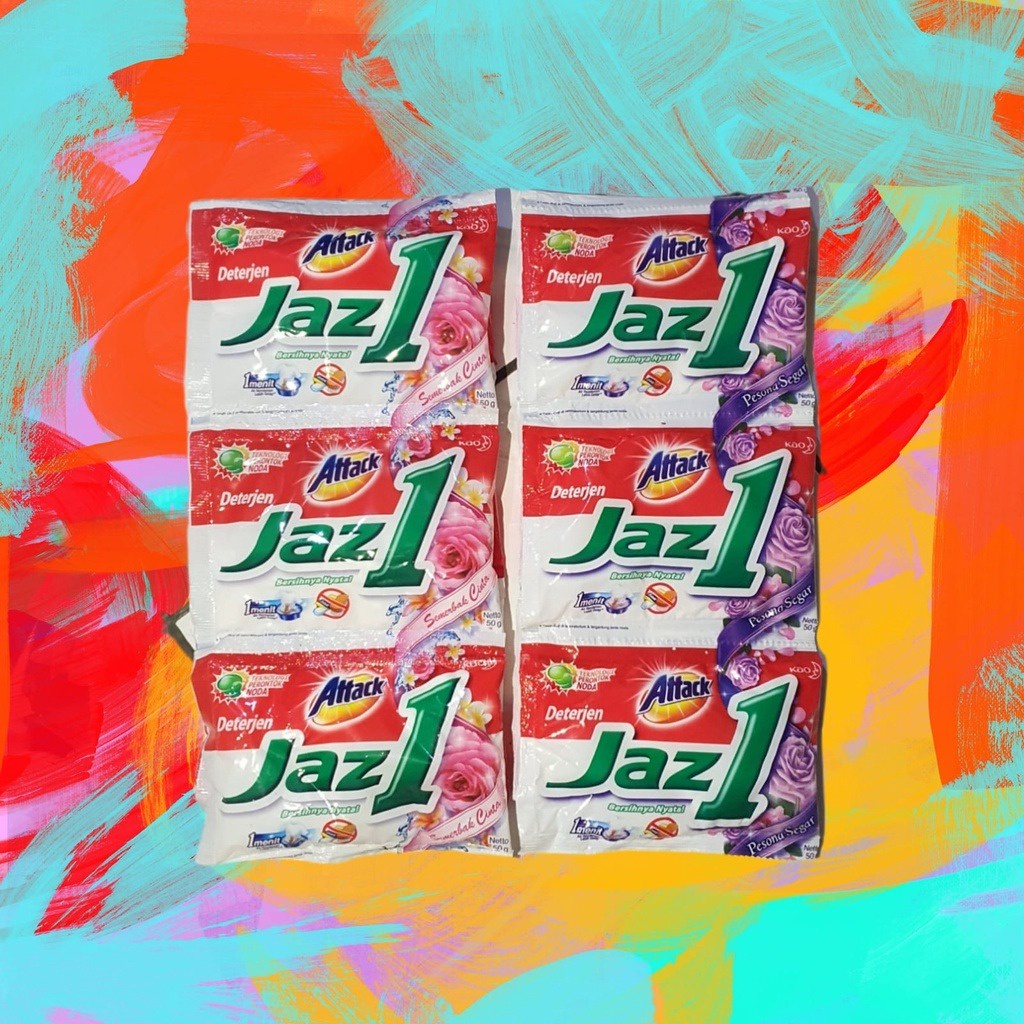 Attack Jaz 1 Jaz One Diterjen Perontok Noda 1 Renceng isi 6 Pcs