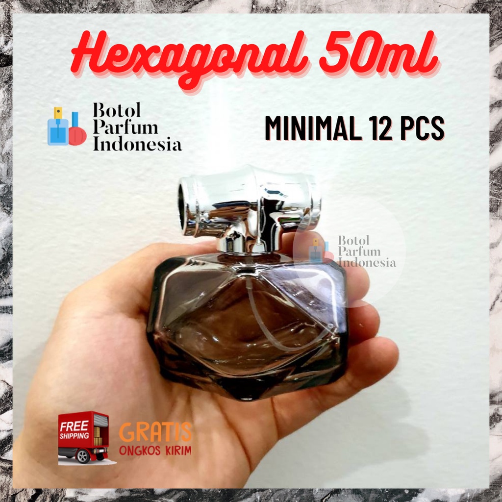 Jual Botol Parfum Spray Kaca Kosong Ml Hexagonal Ml Spray Drat