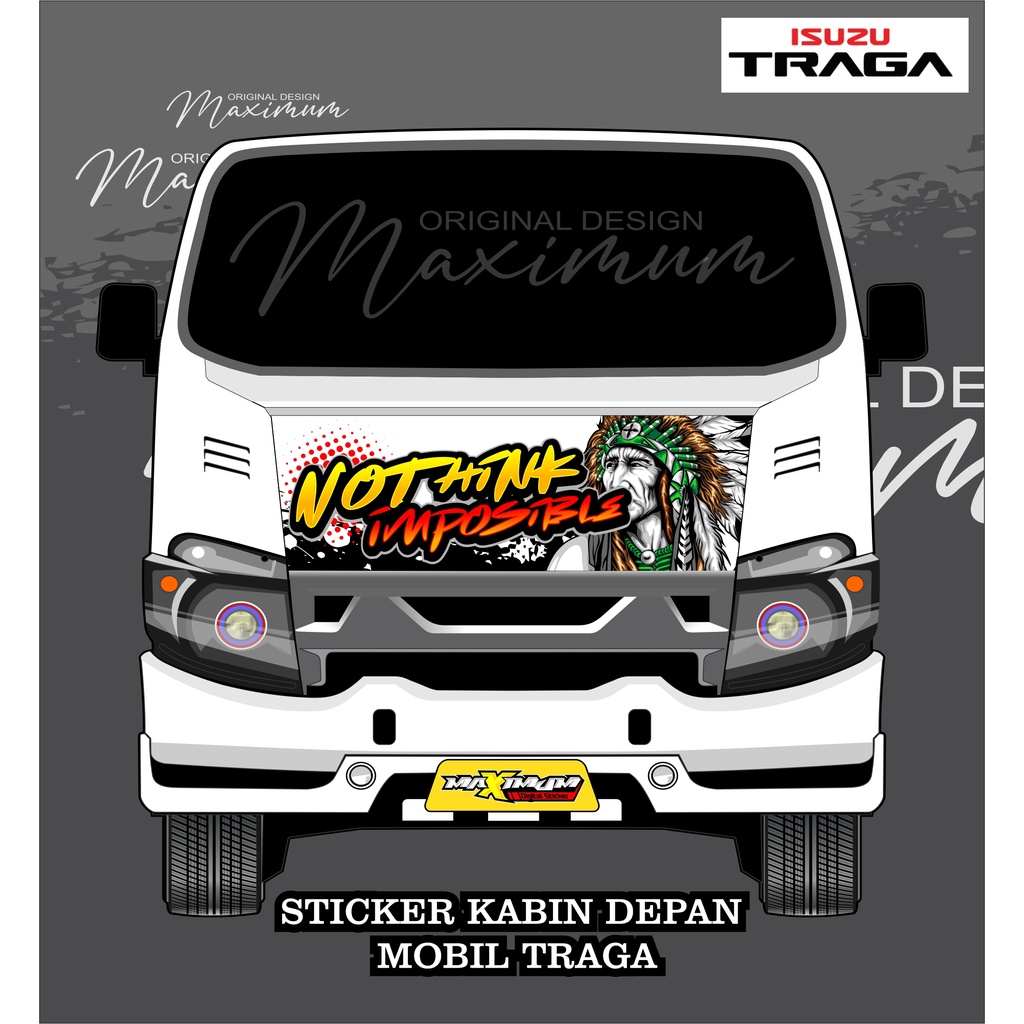 STICKER KABIN DEPAN  ISUZU TRAGA /STICKER KABIN  DEPAN ISUZU TRAGA CUSTOM-DUNIASTICKER-A02