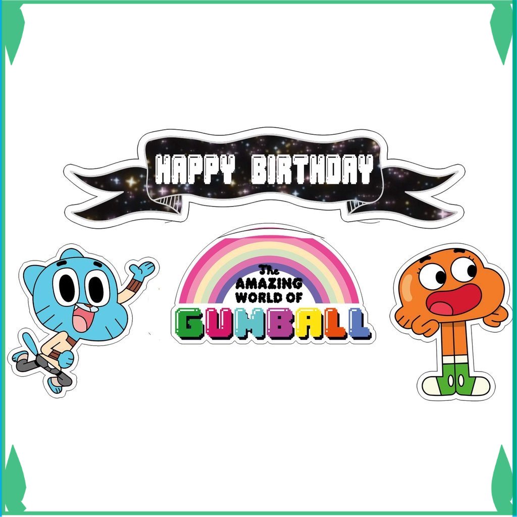 

TOPER KUE TOPPER CAKE ULANG TAHUN / HIASAN KUE GUMBALL FADHILSOUVENIR