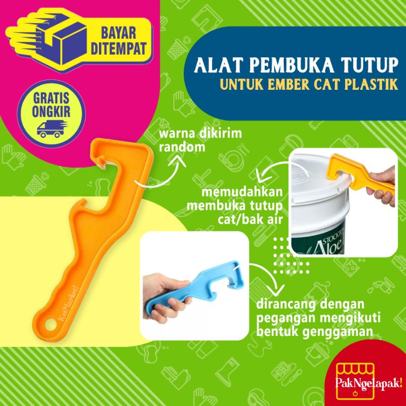 Jual Paint Bucket Opener Alat Pembuka Tutup Ember Cat Plastik Membuka Galon Bak Air Buka Botol