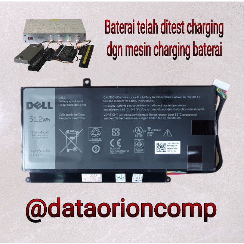 Battery laptop DELL Vostro V5460 V5460D V5470 Type VH748