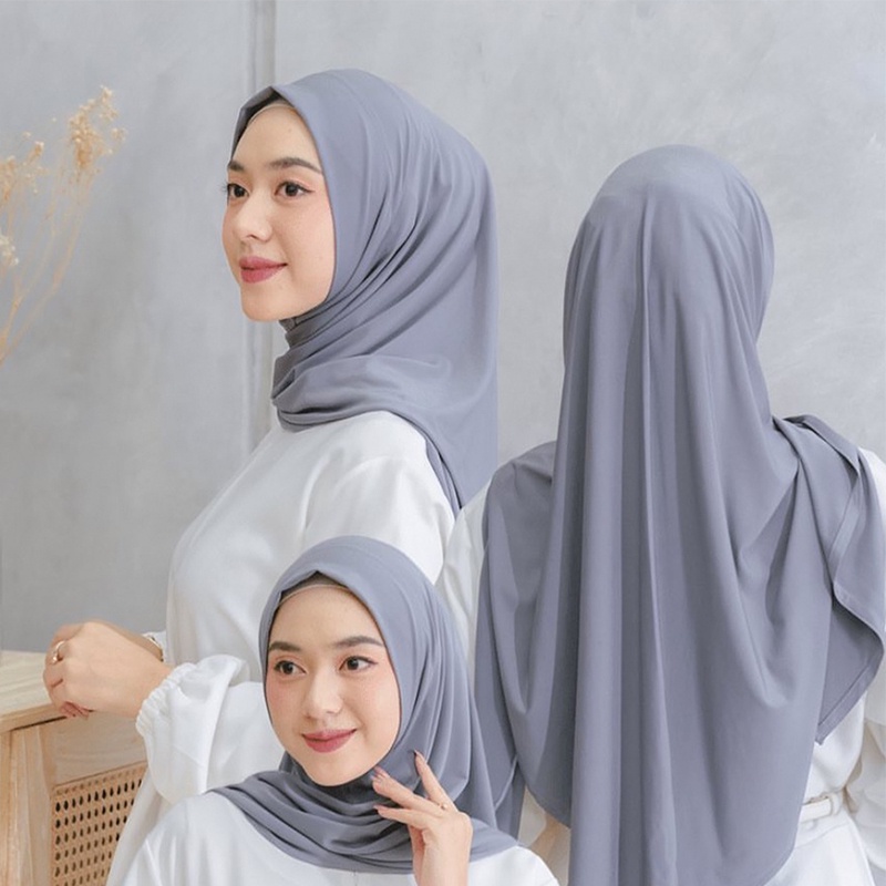 Hijab Instan Segitiga Jersey Oval Soft Pad | Jilbab Instan Segitiga Jersey Premium