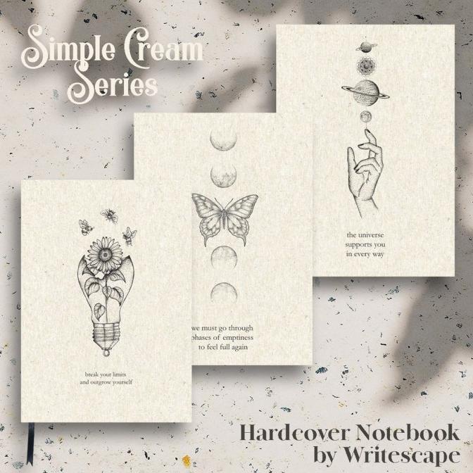 

LARIS SIMPLE CREAM SERIES HARDCOVER BINDED NOTEBOOK BUKU TULIS A5 B5 P YH6346R