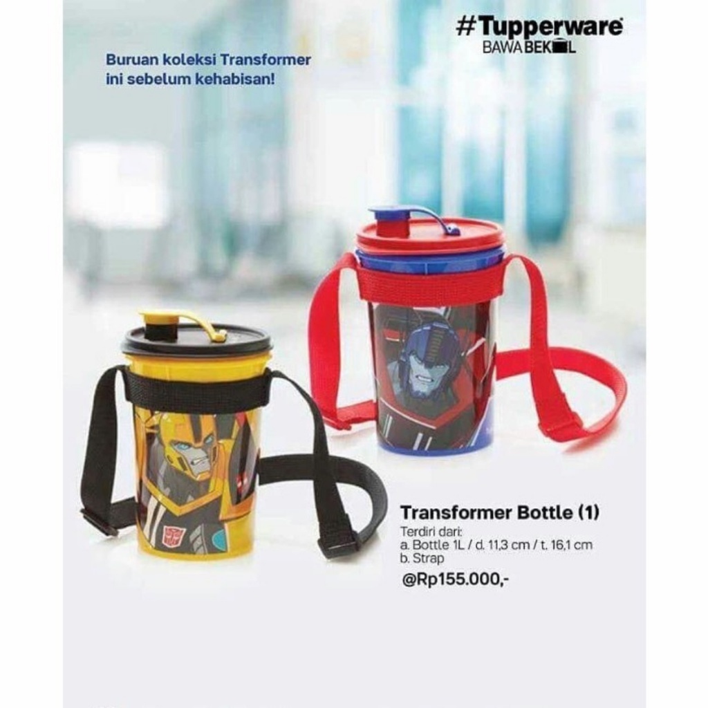 Transformers Bottle / Botol Minum Tupperware Original Termurah