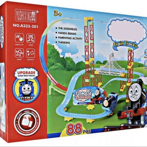 Kereta Track Mainan Rel Kereta Api T0Mase And Train Track Set 88 Pcs