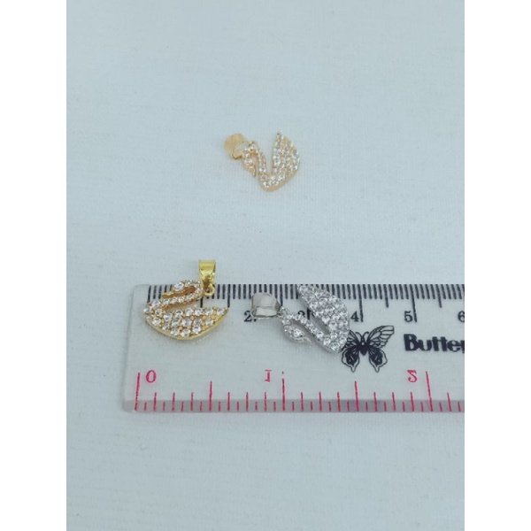 kalung perak asli silver 925 lapis emas/kalung itali kaca+liontin swan mp full/asli silver/fashion wanita terbaru