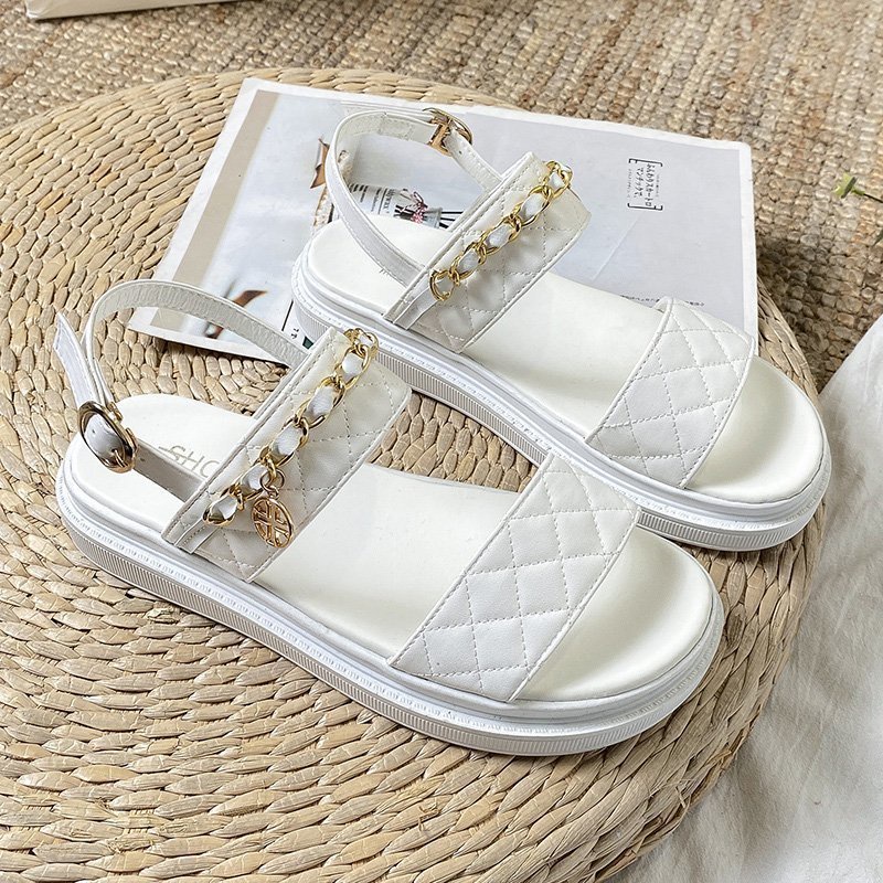 SW40 Sandal Wanita Import Premium Quality Casual Santai Sandal Wedges Tali Fashion Wanita Import - Sandal Anti Licin