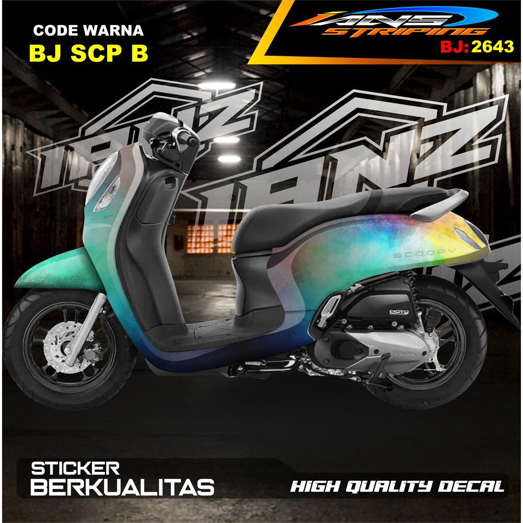 STICKER DECAL HONDA SCOOPY FULL BODY NEW DESAIN LIMITED EDITION / STICKER VARIASI SCOOPY TERBARU  / STICKER SCOOPY