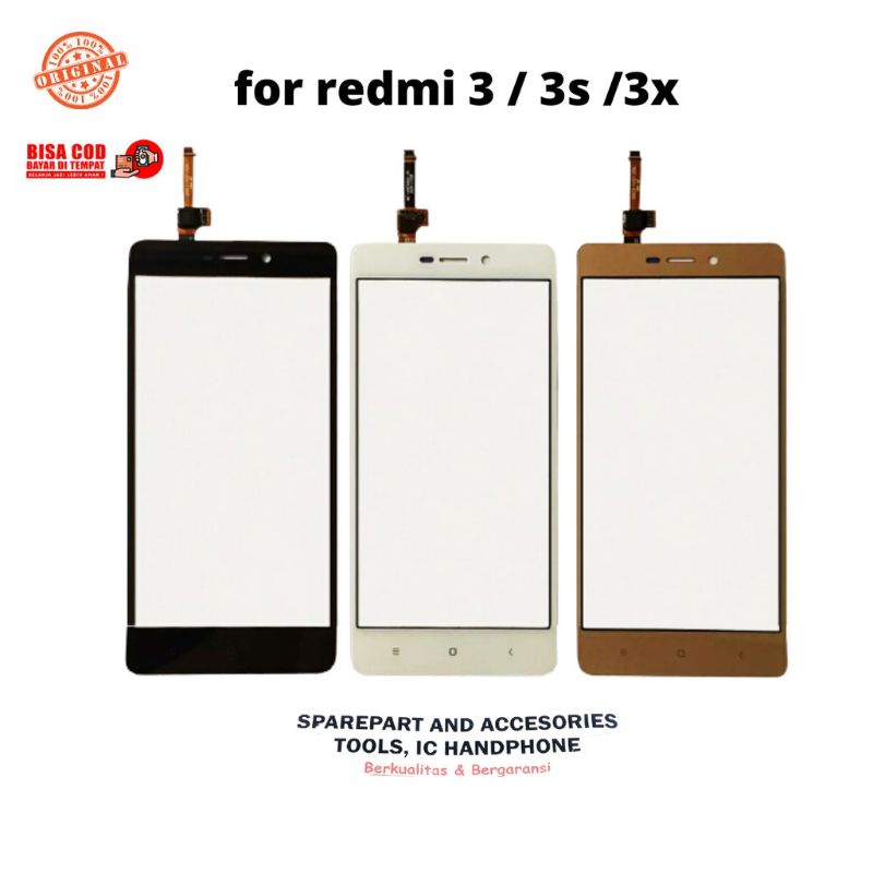 TOUCHSCREEN TS LAYAR SENTUH XIAOMI REDMI 3 / 3S / 3X / 3 PRO ORIGINAL