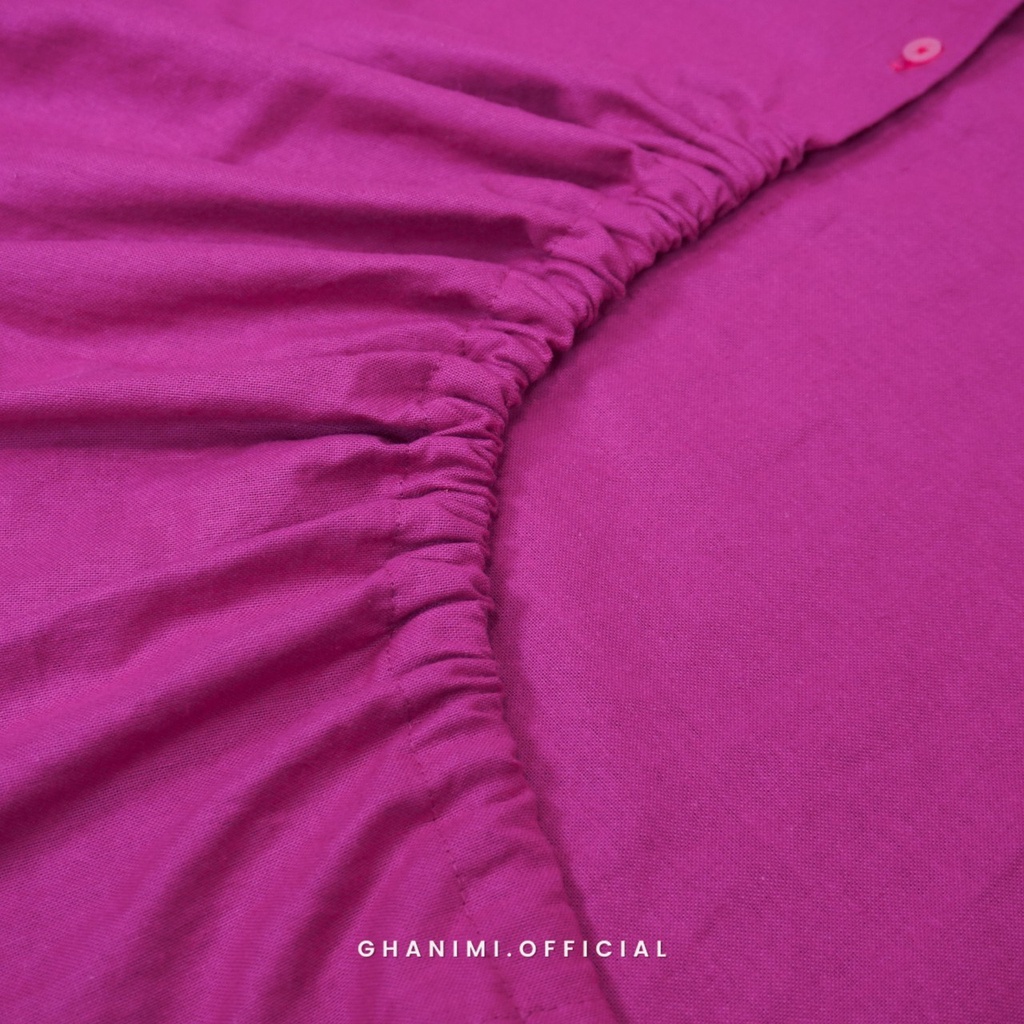 Ghanimi - Enzy Shirt / Kemeja Linen Serut / kemeja kerja / kemeja kondangan / kemeja polos katun casual formal / atasan kerja / top serut lengan panjang karet wudhu friendly